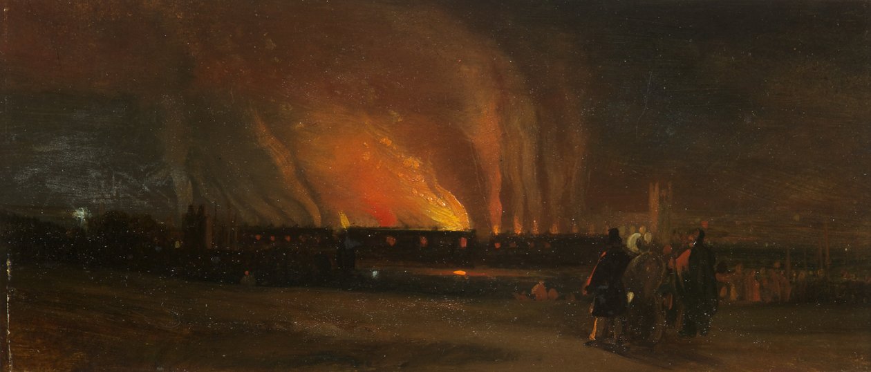 Bristoli zavargások: Prince Street mellől, 1831 körül (olaj, papír). alkotó: William James Muller