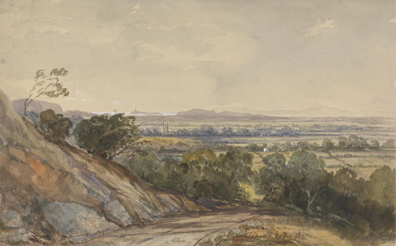 Cleeve, Somerset, a távolban a Bridgewater-öböllel alkotó: William James Muller