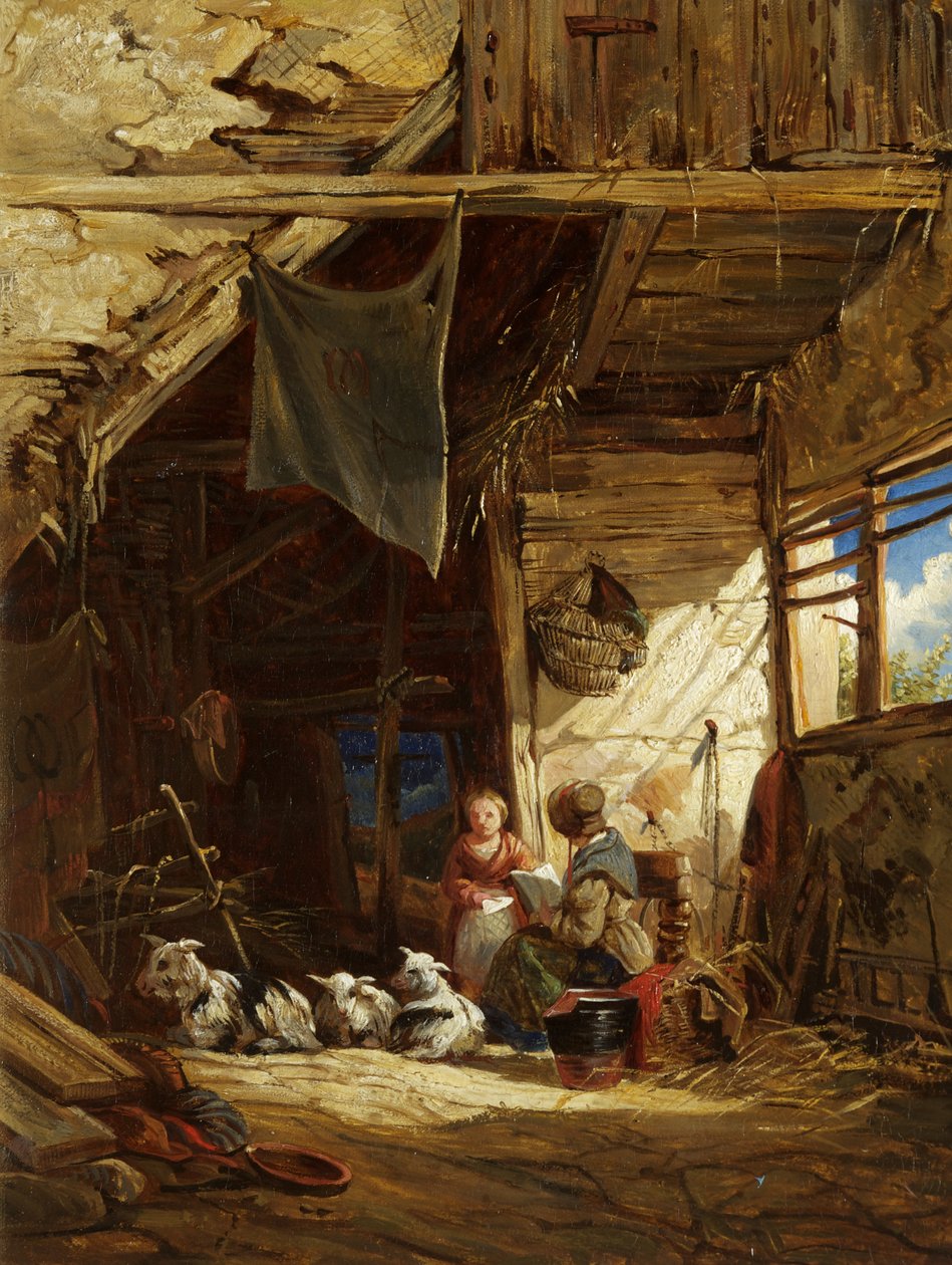 Belső kecskékkel - Bettws-y-Coed alkotó: William James Muller