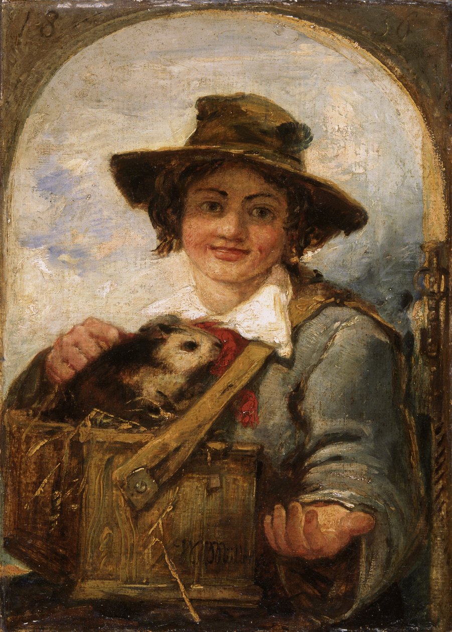 Olasz fiú tengerimalacával alkotó: William James Muller