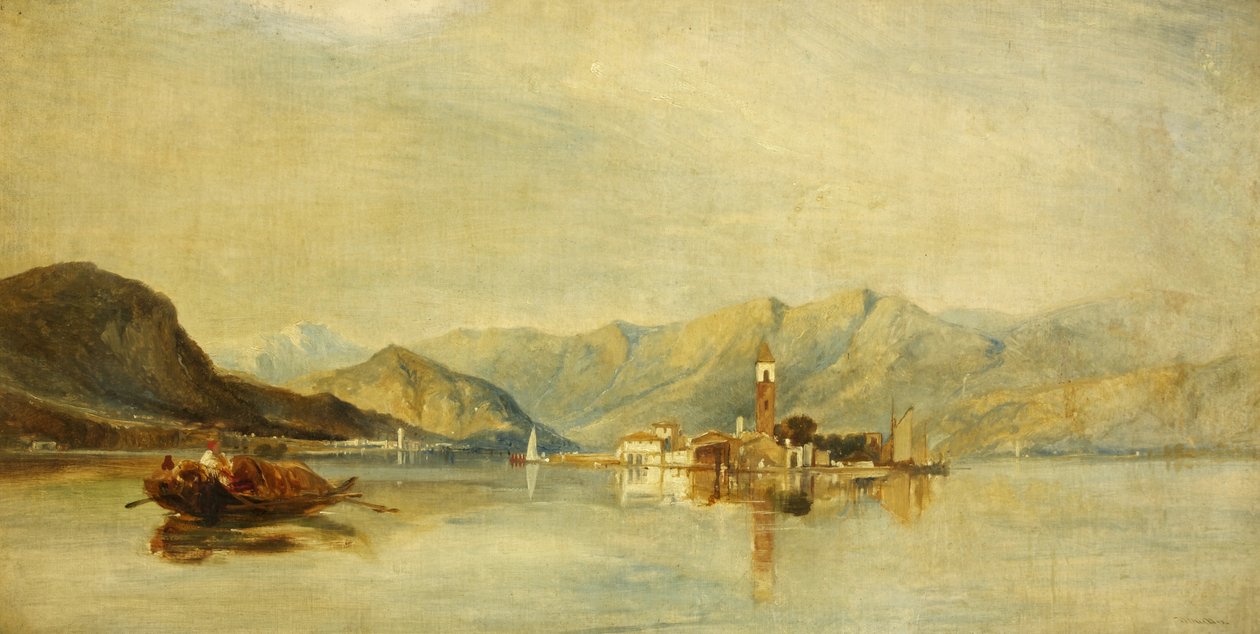 Lago Maggiore és Isola Bella (olaj, vászon) alkotó: William James Muller