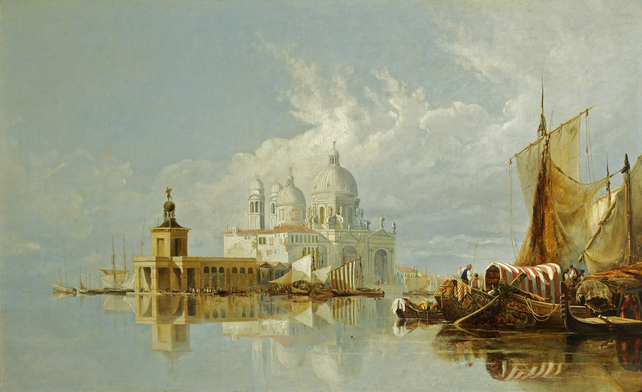 Santa Maria della Salute, Velence, Olaszország (olaj, vászon) alkotó: William James Muller