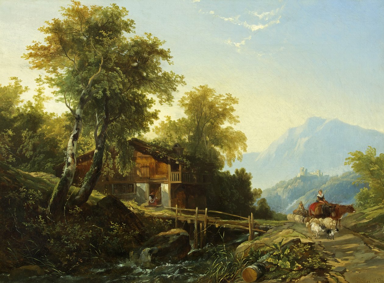Svájci faház alkotó: William James Muller
