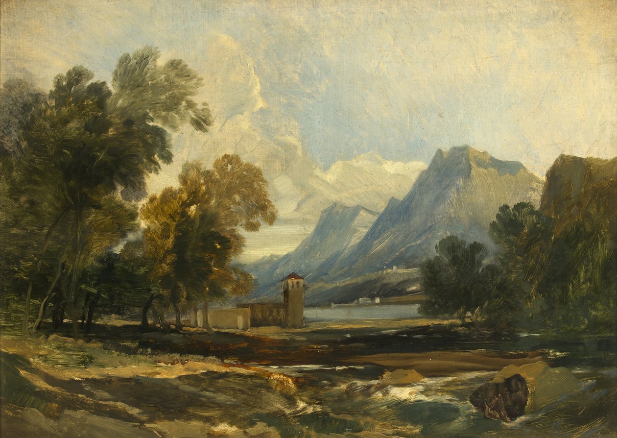 Wassen, Svájc (olaj, vászon) alkotó: William James Muller