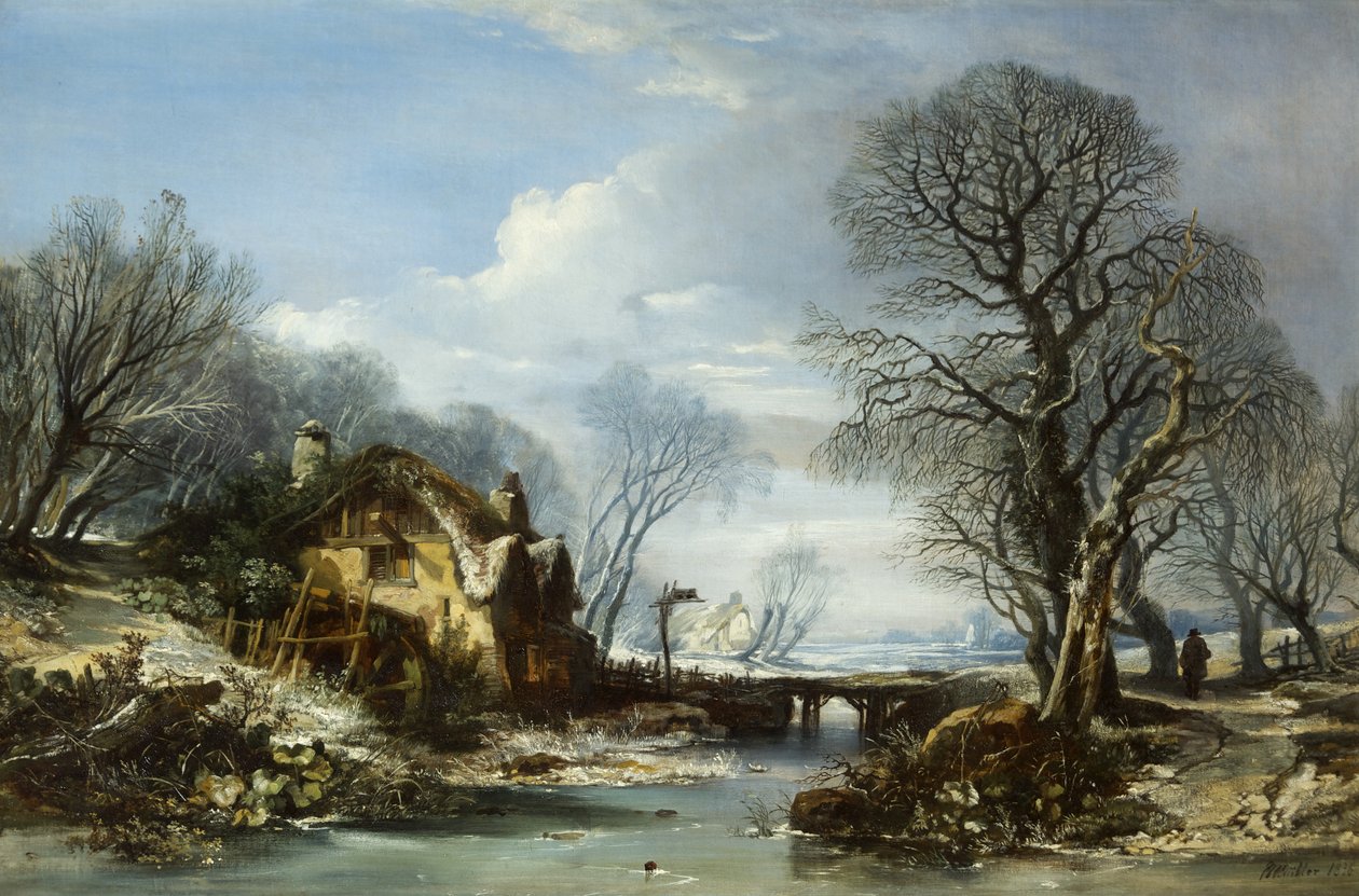 Téli jelenet, Porlock alkotó: William James Muller