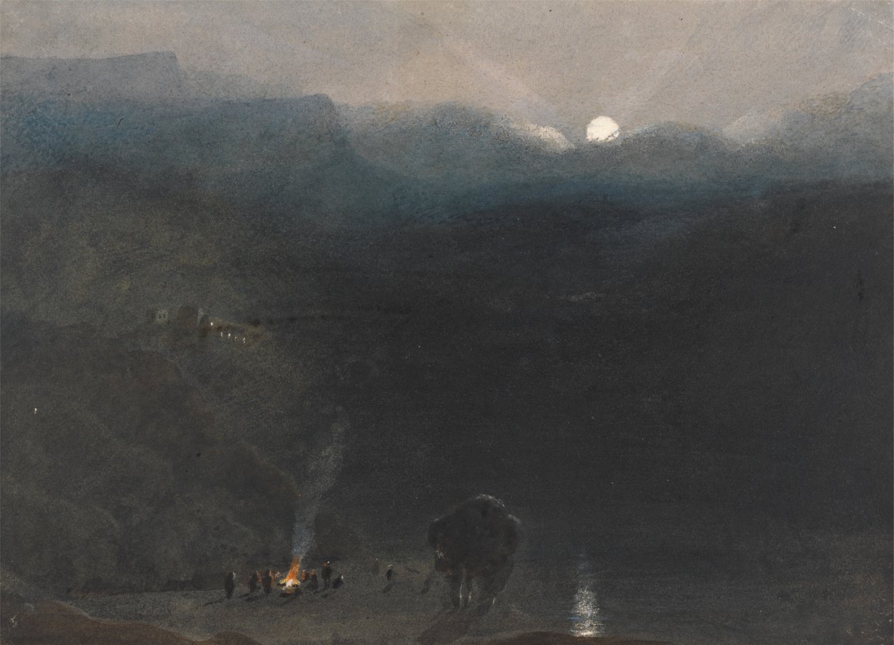 Mauritius – Holdfény, szénégetők tüzével a Black River Gorge-ban alkotó: William John Chamberlayne