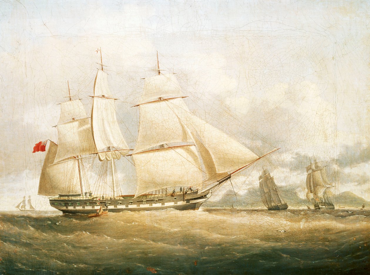 A Sir Edward Paget hajó (1822), 18. század vége - 19. század közepe (olajfestmény) alkotó: William John Huggins