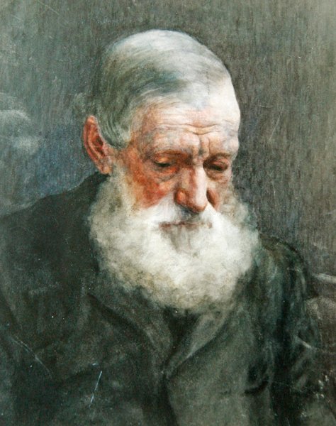 Egy szakállas úriember portréja, 1880 körül (akvarell, papír) alkotó: William John Wainwright