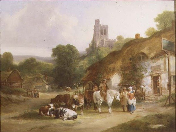The Plow Inn (olaj, vászon) alkotó: William Joseph Shayer