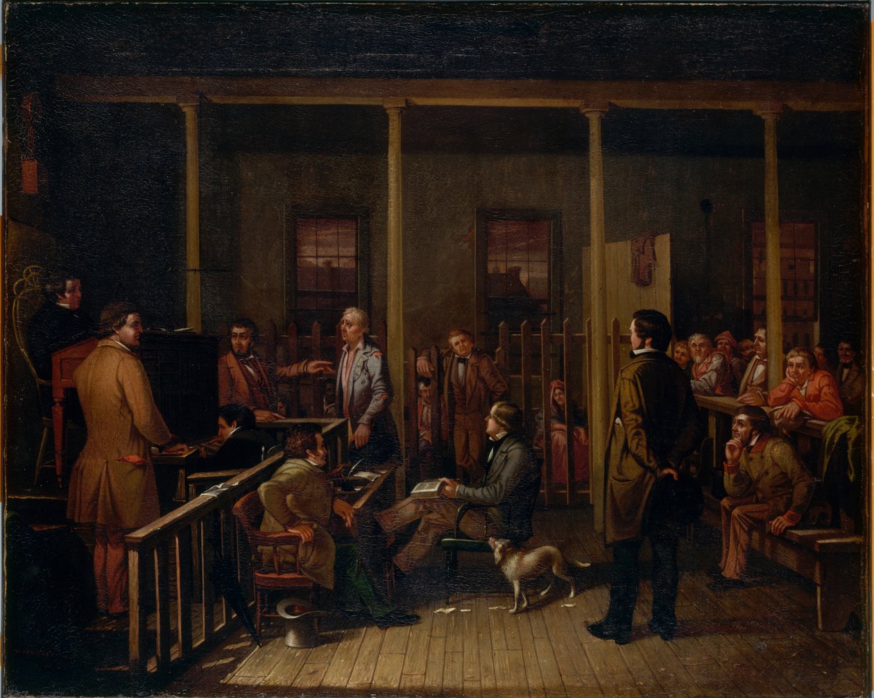 Missouri tárgyalóterem, 1852. alkotó: William Josiah Brickey