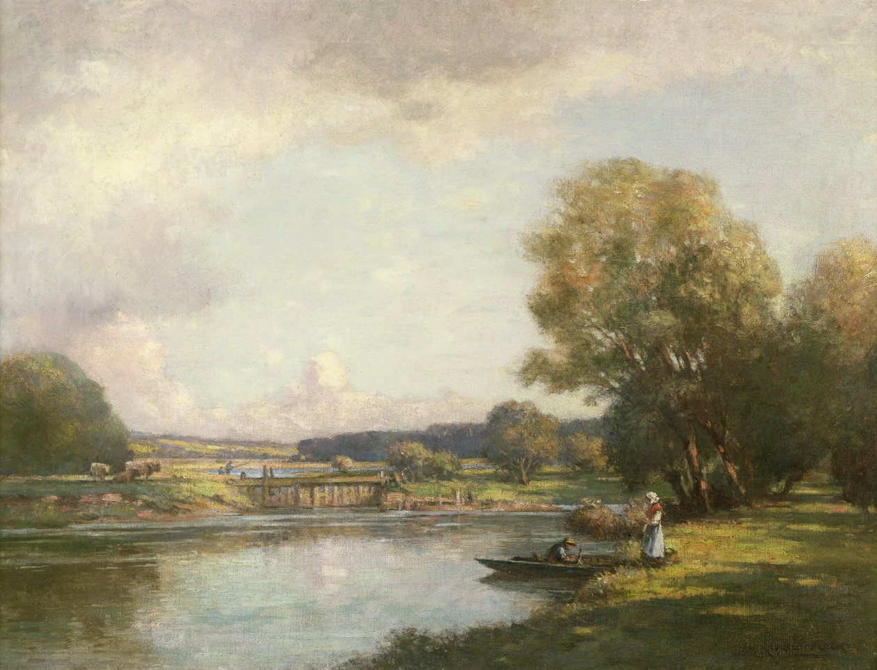 Nyár Hemingford Grayben alkotó: William Kay Blacklock