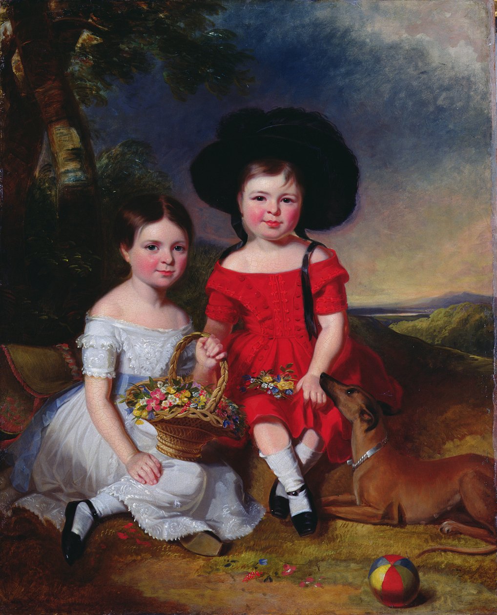 Annie és John Edward, Thomas Rhodes of Leeds gyermekei (olaj, vászon) alkotó: William Keighley Briggs