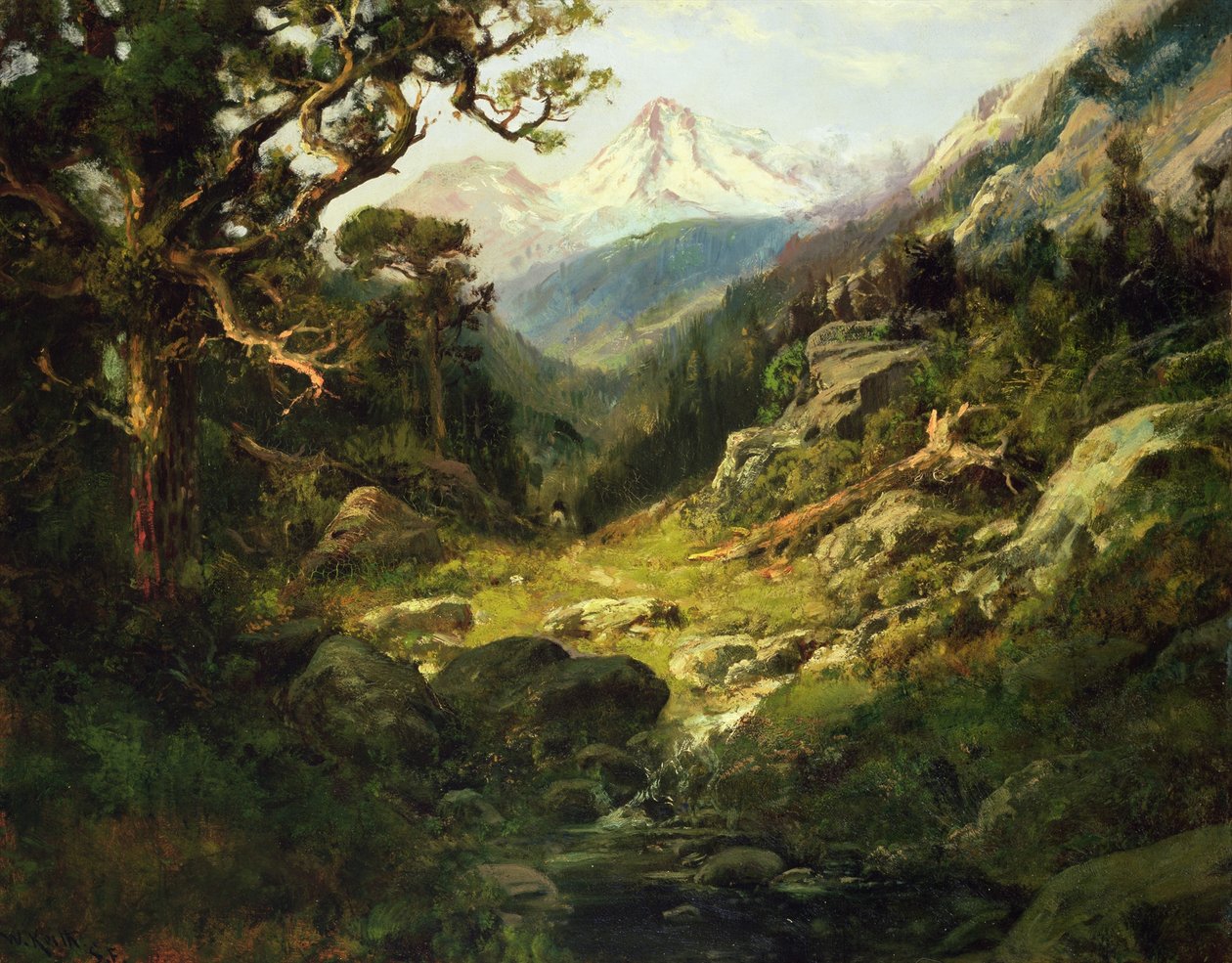 Tájkép a Shasta-heggyel alkotó: William Keith
