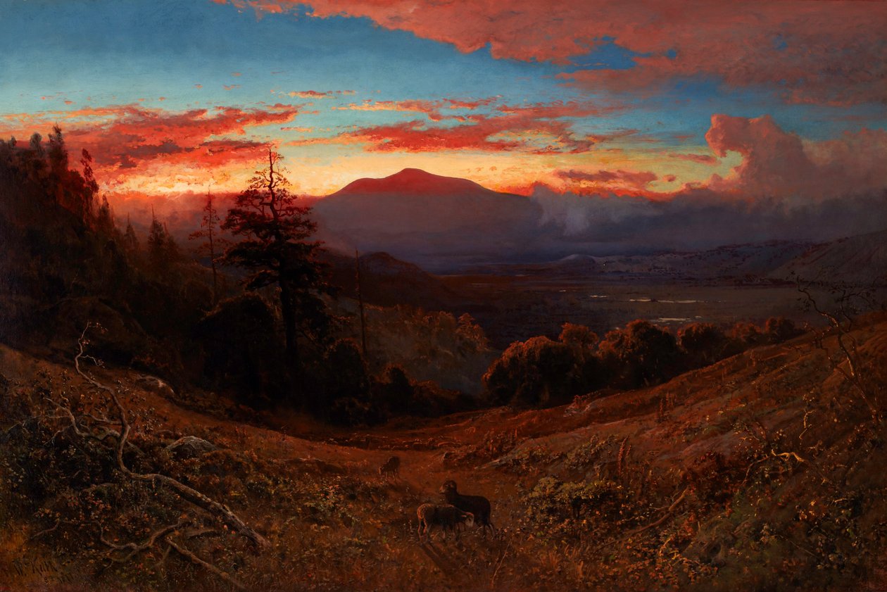 Naplemente a Diablo-hegyen (Marin Sunset) alkotó: William Keith