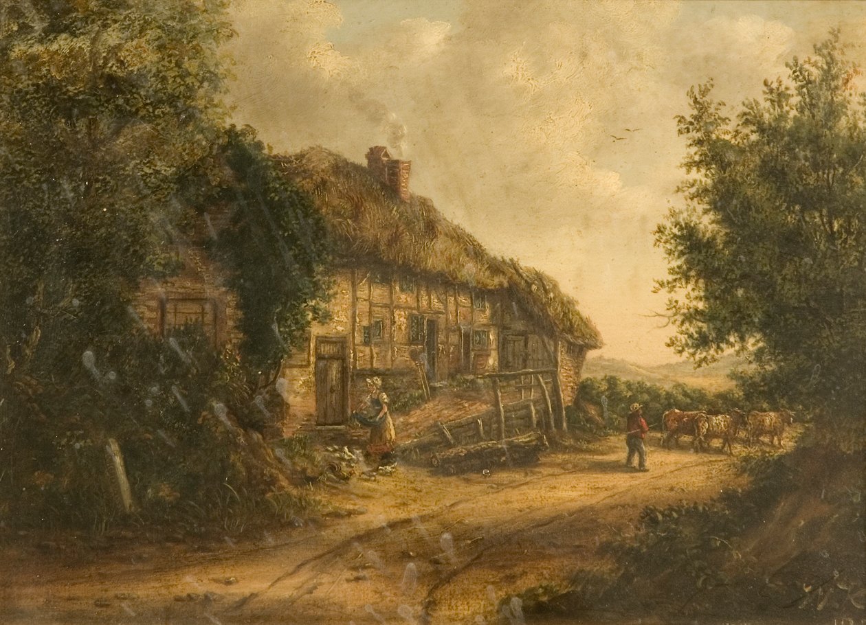 Házak Petersfield Hampshire-ben, 1839 alkotó: William Kidd