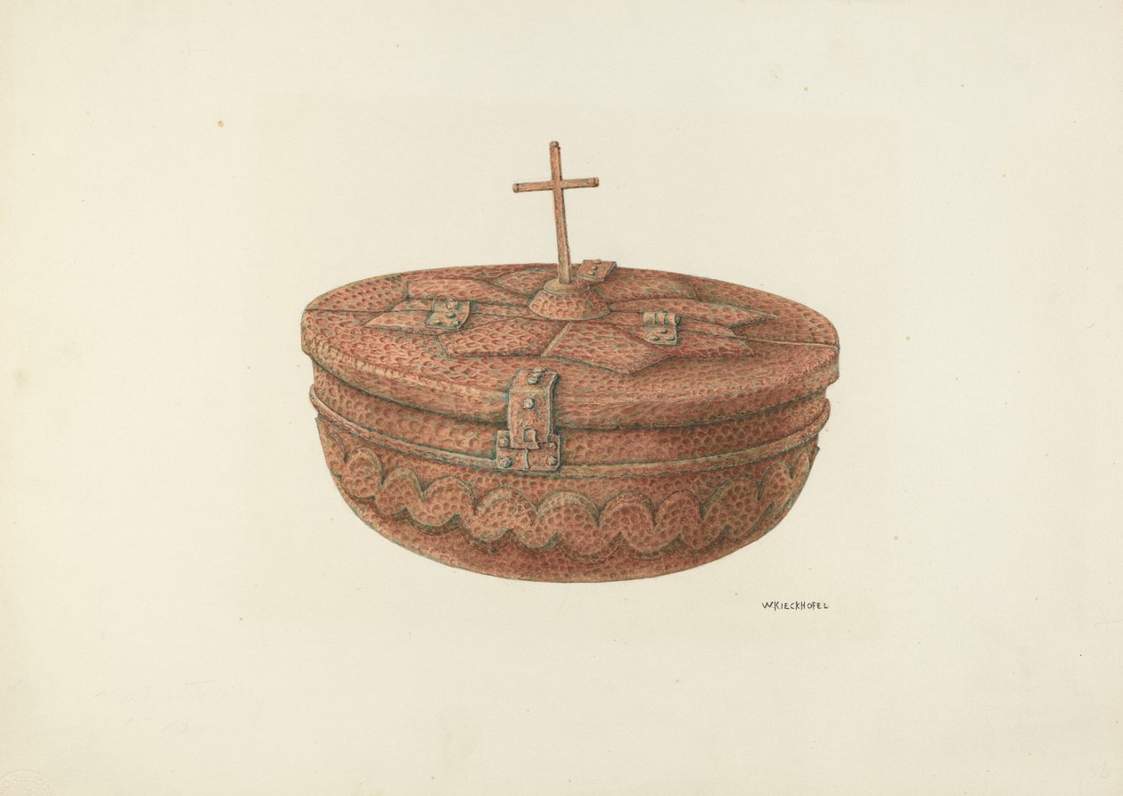 Keresztelő font, c. 1941. alkotó: William Kieckhofel