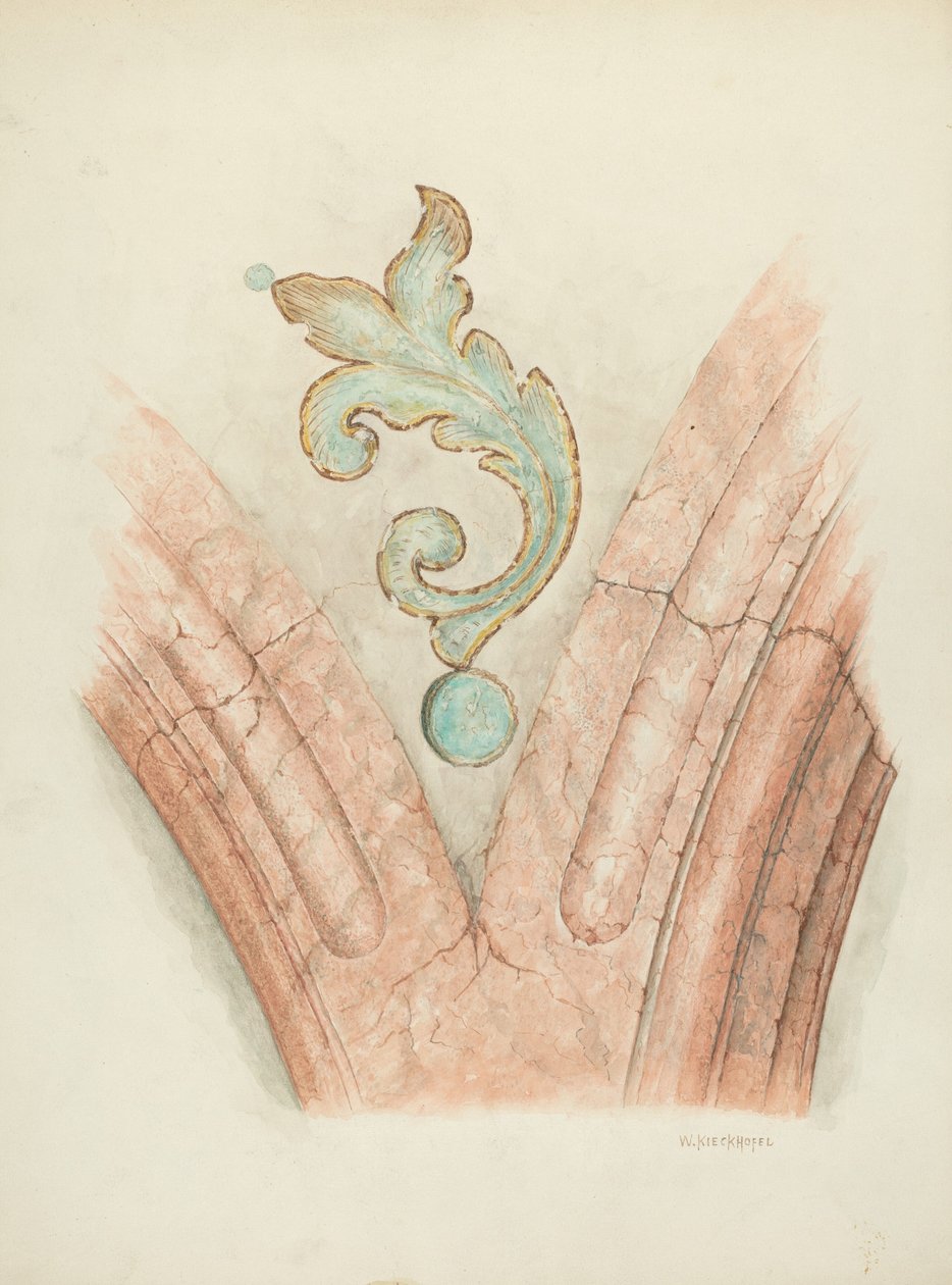 Mennyezeti dekoráció, c. 1940. alkotó: William Kieckhofel