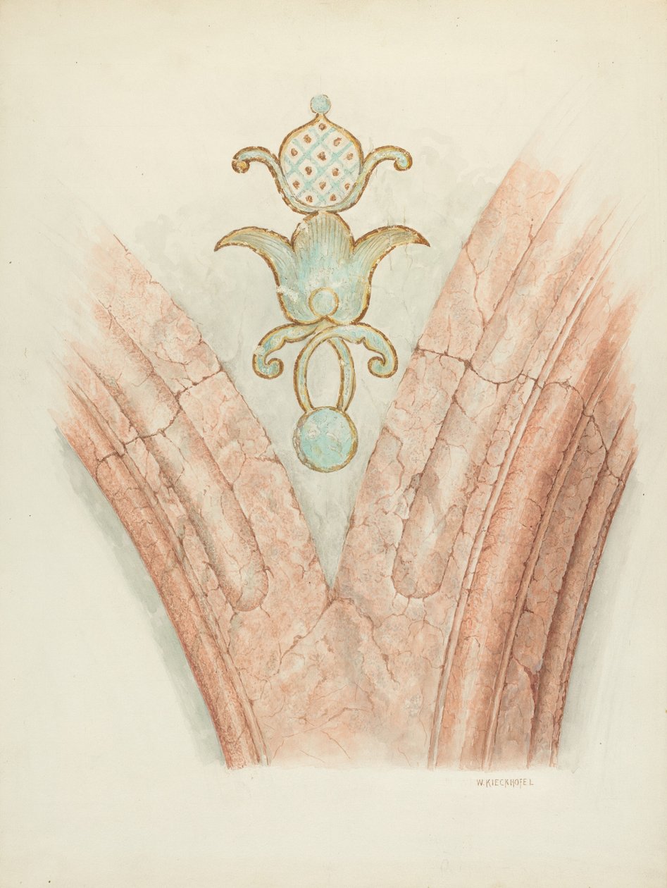 Mennyezeti dekoráció, c. 1941. alkotó: William Kieckhofel