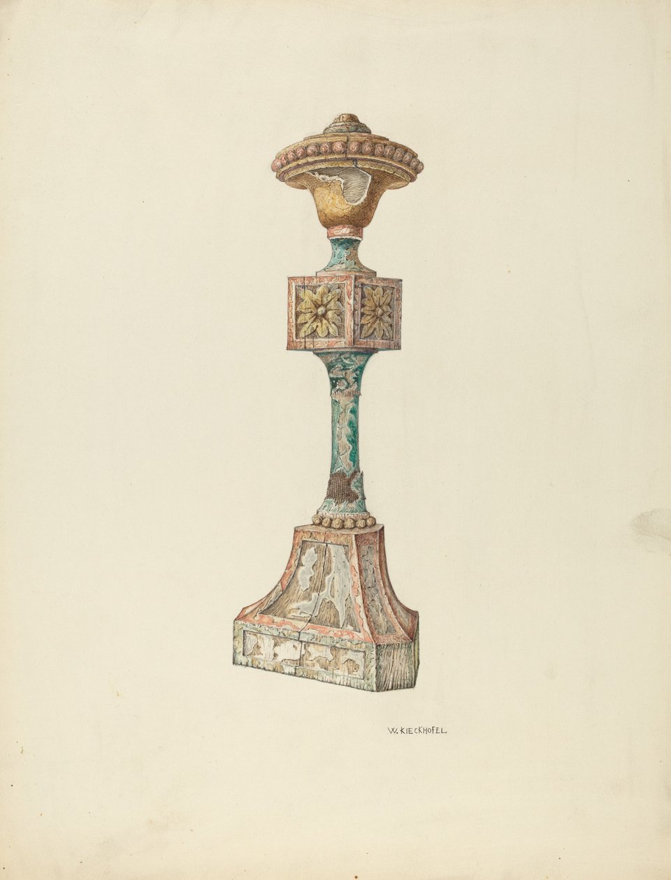 Ünnepi gyertyatartó egyházi bútorok, c. 1941. alkotó: William Kieckhofel
