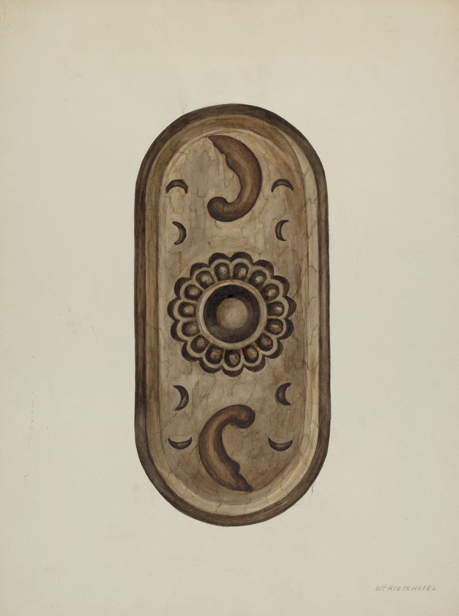 Részlet, Gyóntatószék oldala, 1937. alkotó: William Kieckhofel