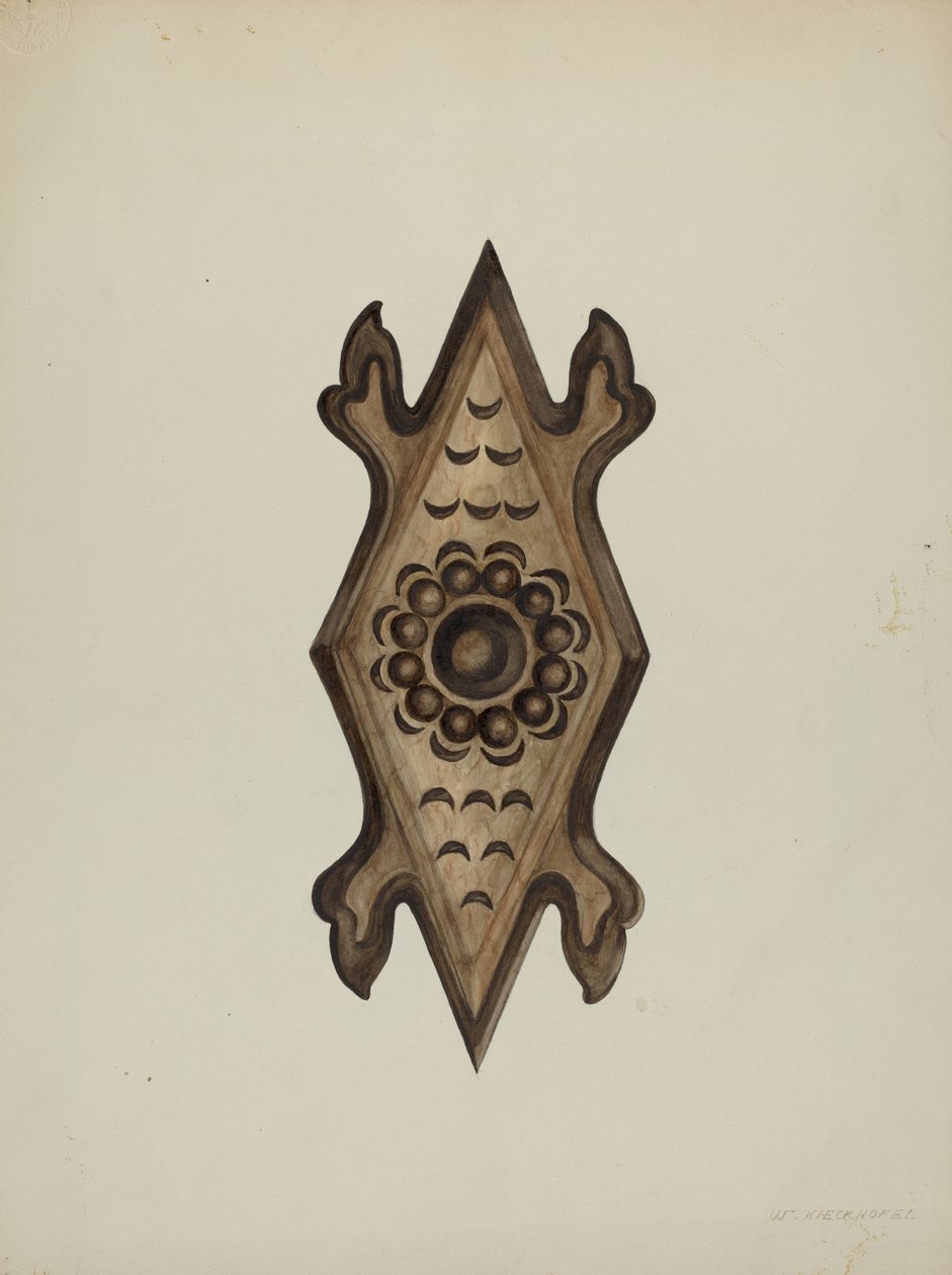 Részlet, Gyóntatószék oldala, 1937. alkotó: William Kieckhofel