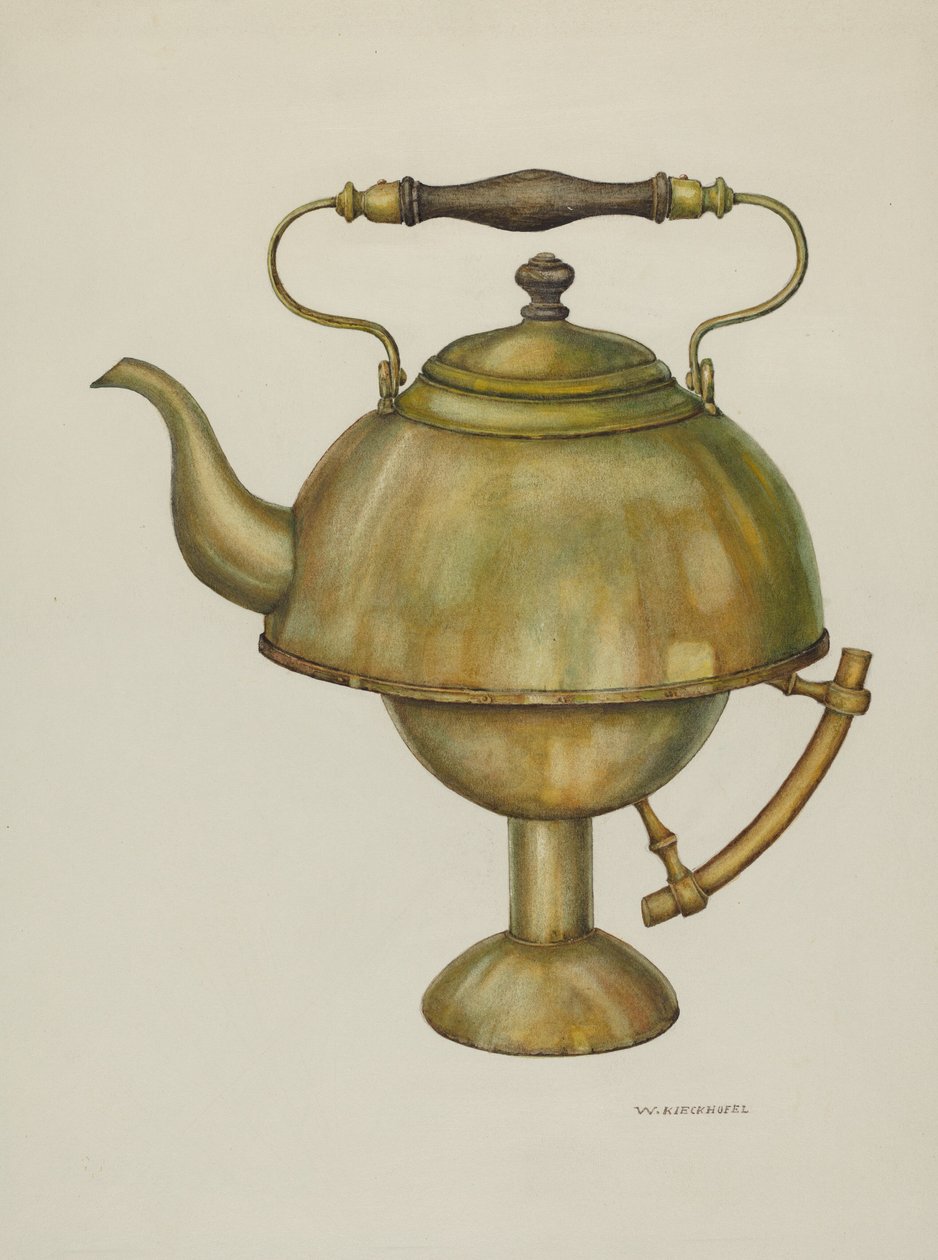 Teáskanna, c. 1940. alkotó: William Kieckhofel