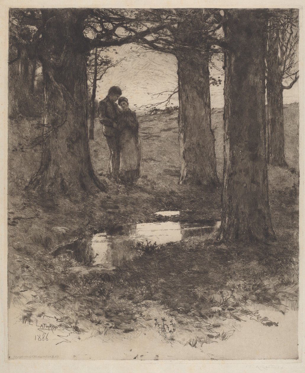 Egy esti séta alkotó: William Langson Lathrop