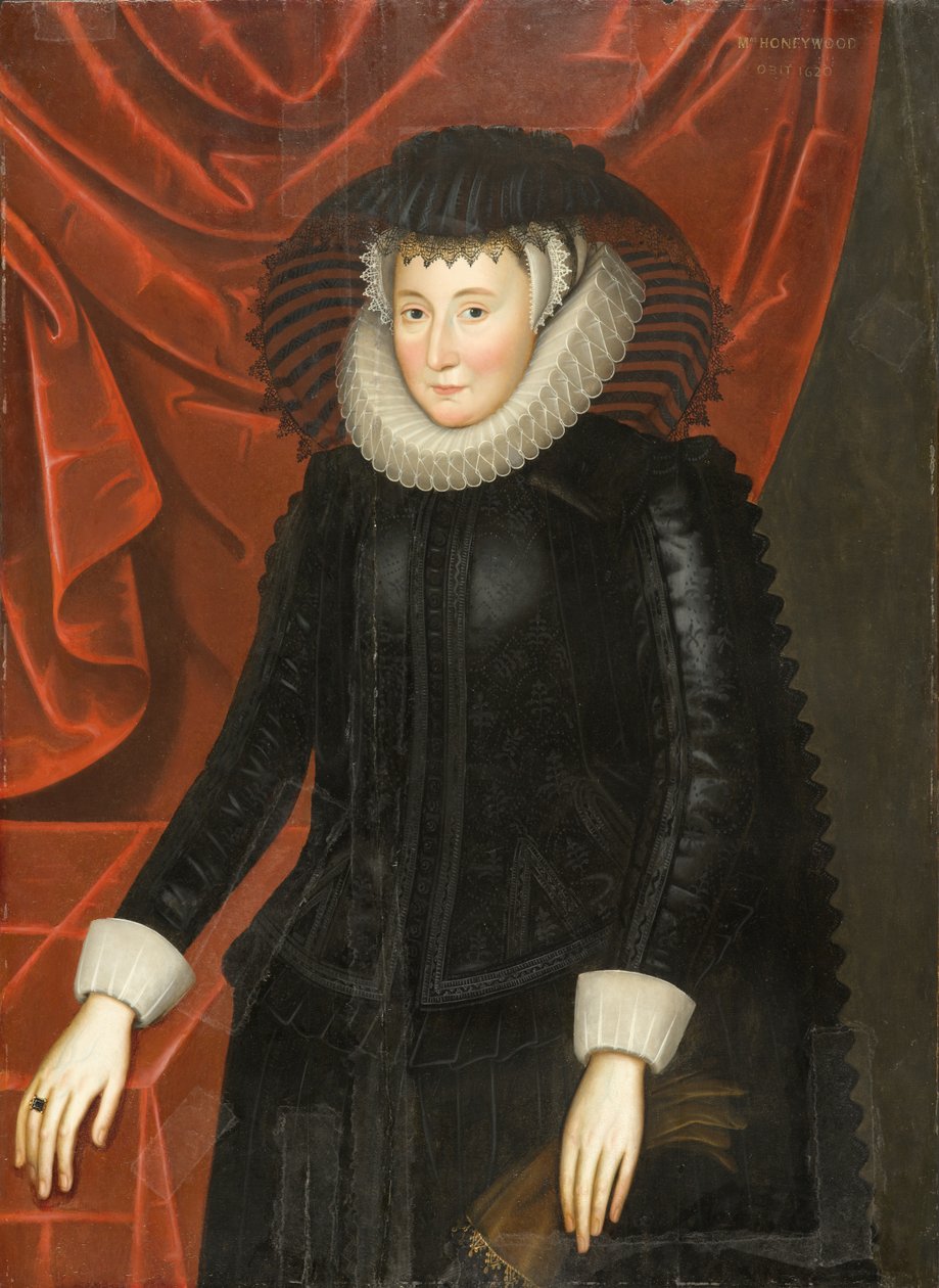 Lady Katherine Smythe Scott portréja (1564-1616 körül), 1625 körül (olaj, tölgyfa tábla) alkotó: William Larkin
