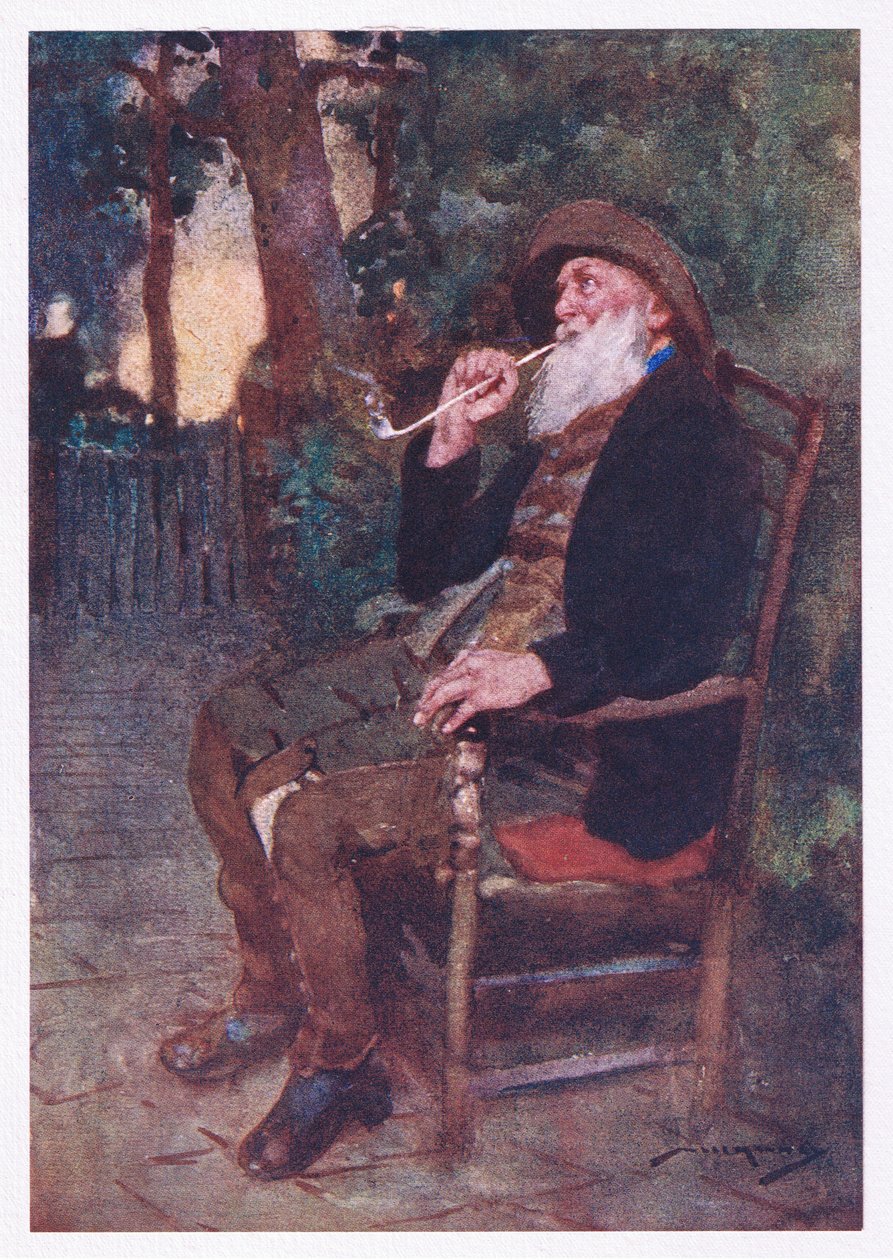 Milyen boldog az, aki ilyen árnyalatokban megkoronázza a könnyedséggel a munkás fiatalságot (színes litho) alkotó: William Lee Hankey