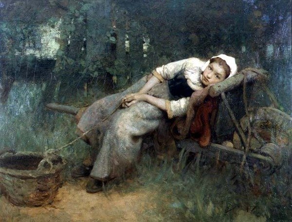 In the Silent Woody Places by the Home that Gave Me Birth, 1906 körül (olaj, vászon) alkotó: William Lee Hankey