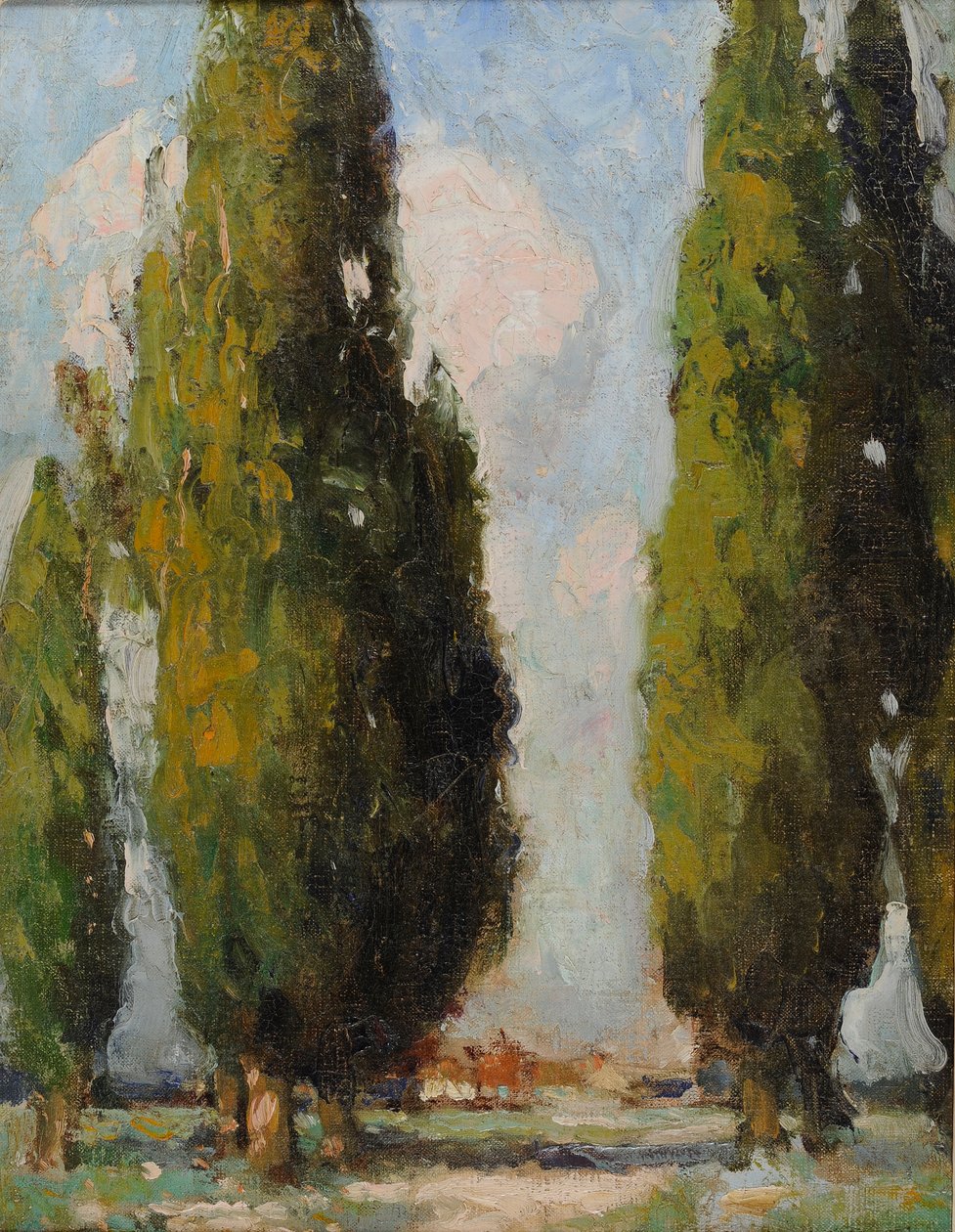 Lombardia nyárfák (olaj, vászon) alkotó: William Lee Hankey