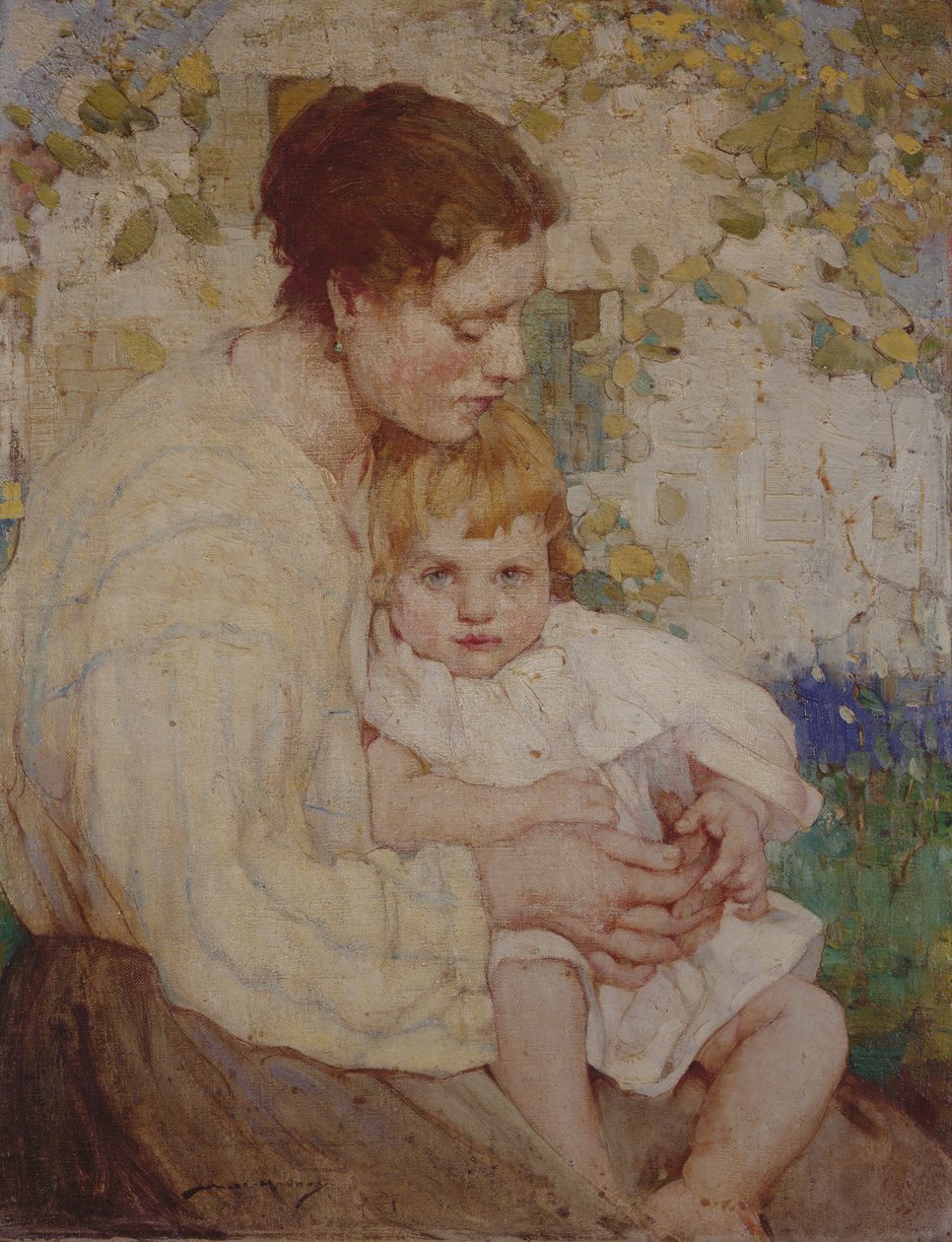 Anya és gyermeke (olaj, vászon) alkotó: William Lee Hankey