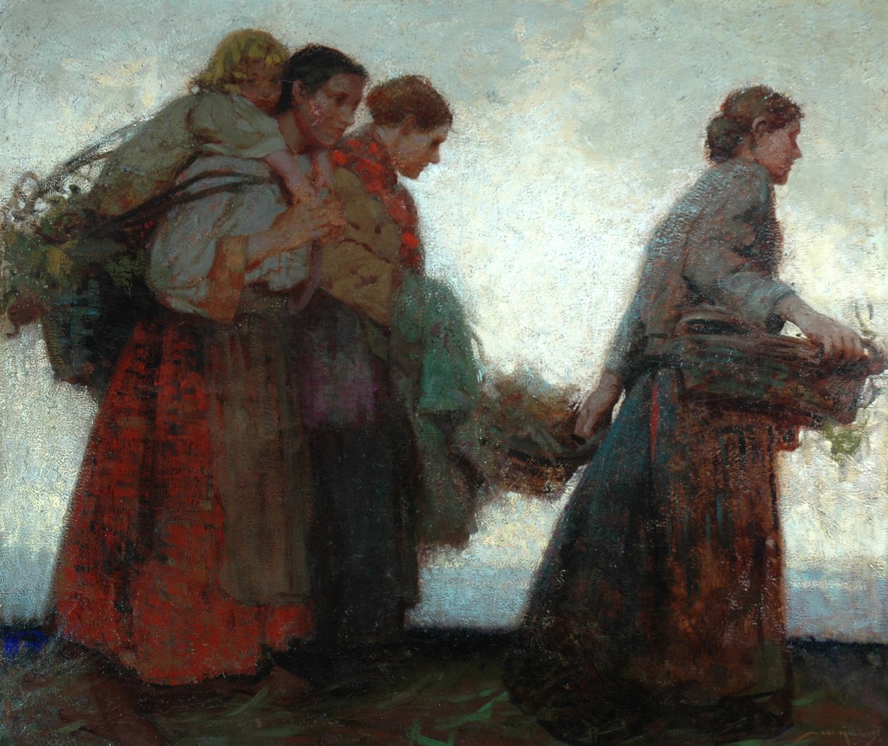 A gátakon (olaj, vászon) alkotó: William Lee Hankey