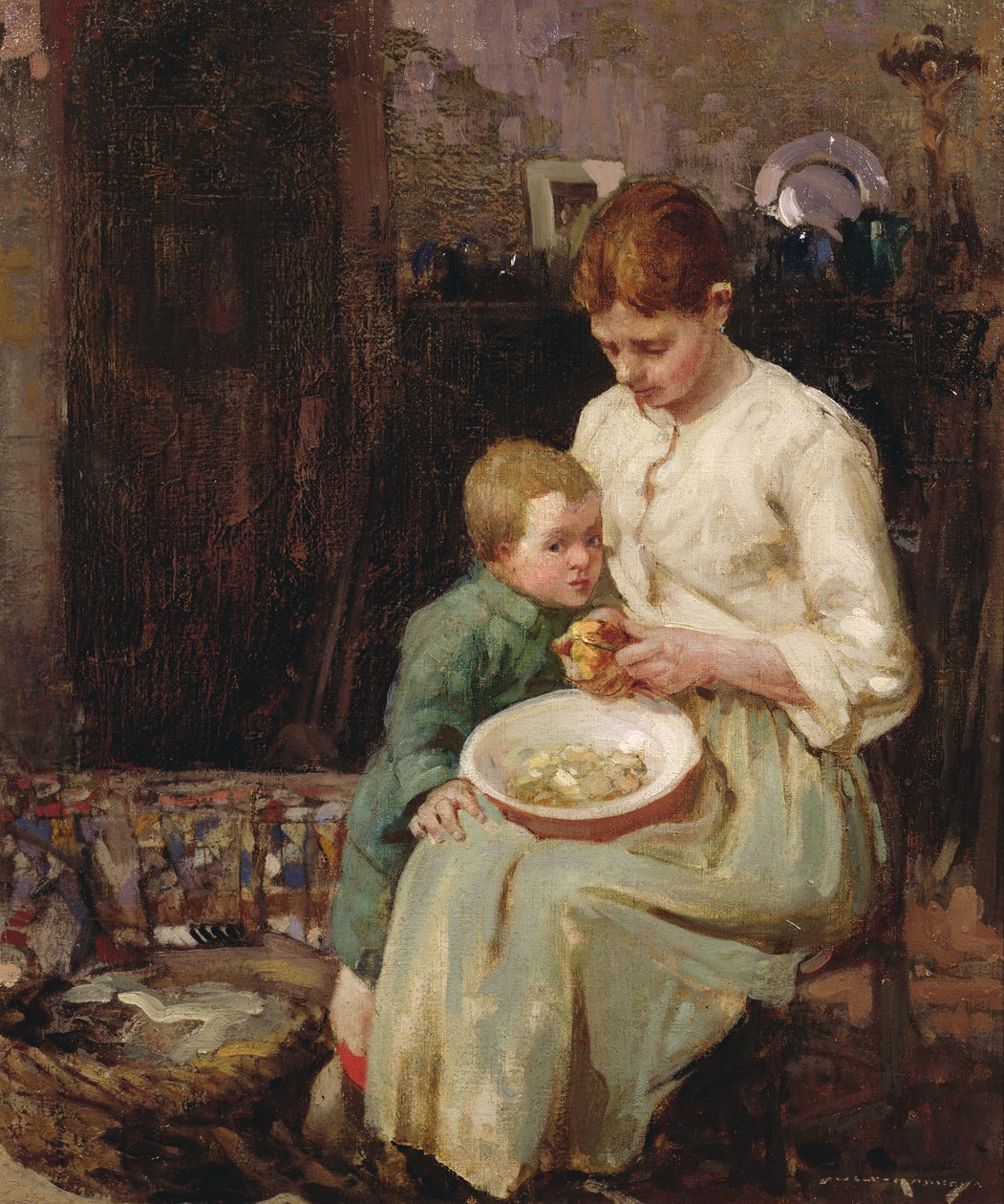 Az étel elkészítése (olaj, vászon) alkotó: William Lee Hankey
