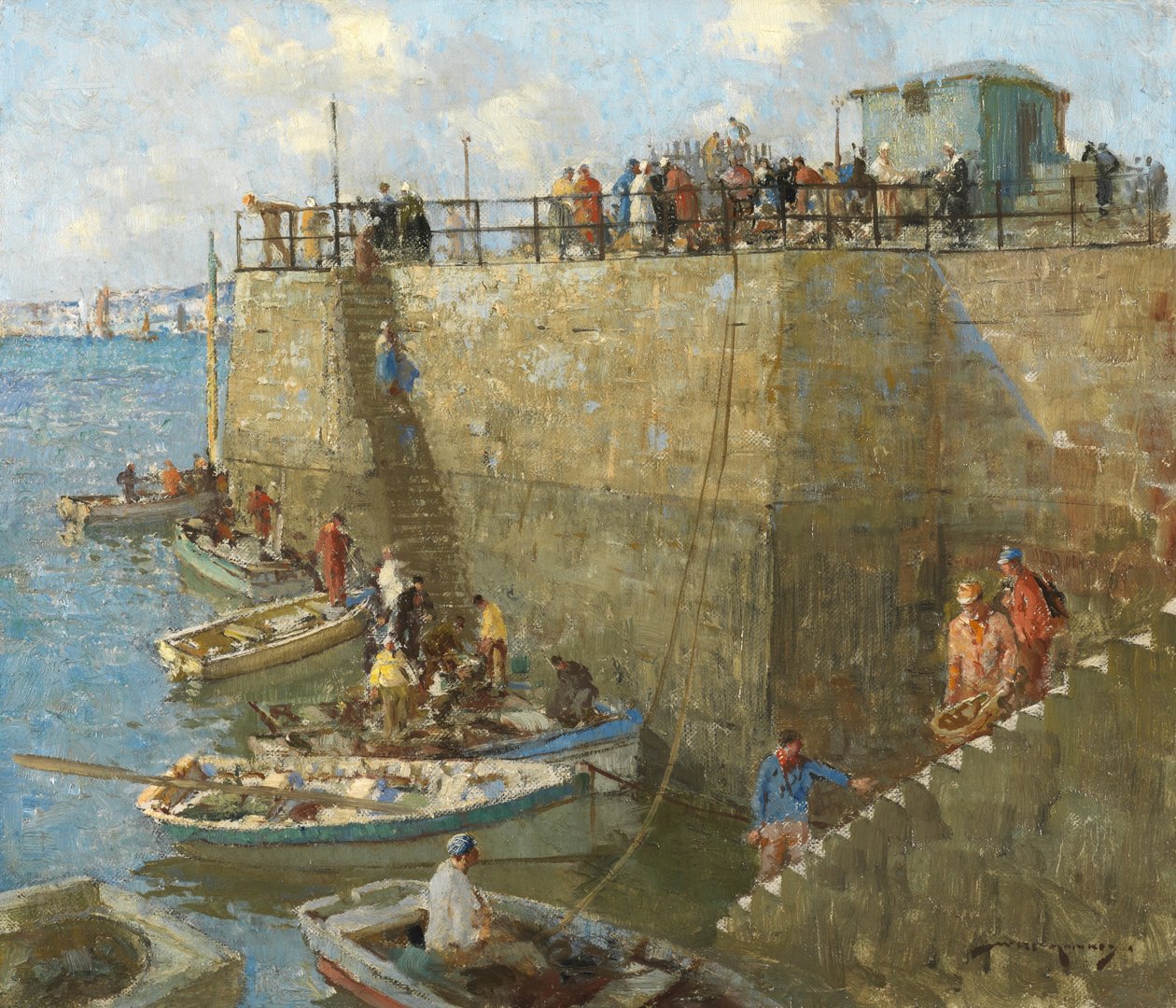 Small Craft, Concarneau (olaj, vászon) alkotó: William Lee Hankey