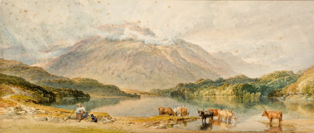 Szarvasmarha a tájon alkotó: William Leighton Leitch