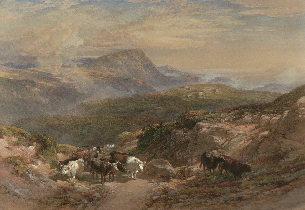 Felvidéki jelenet, XIX alkotó: William Leighton Leitch