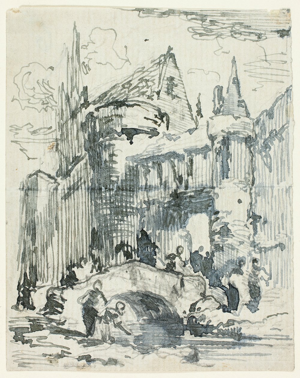 Városi híd és portál alkotó: William Leighton Leitch