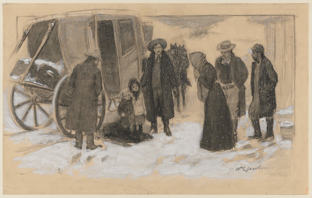 Vázlat karácsonyra a folyón. alkotó: William Leroy Jacobs