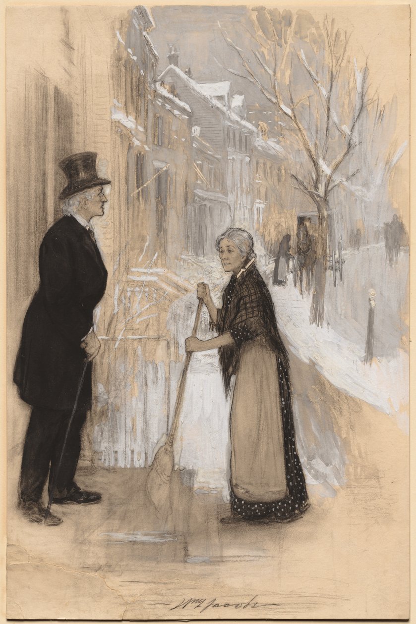Vázlat a Nem becsületesen elbocsátott illusztrálására, 1904. alkotó: William Leroy Jacobs