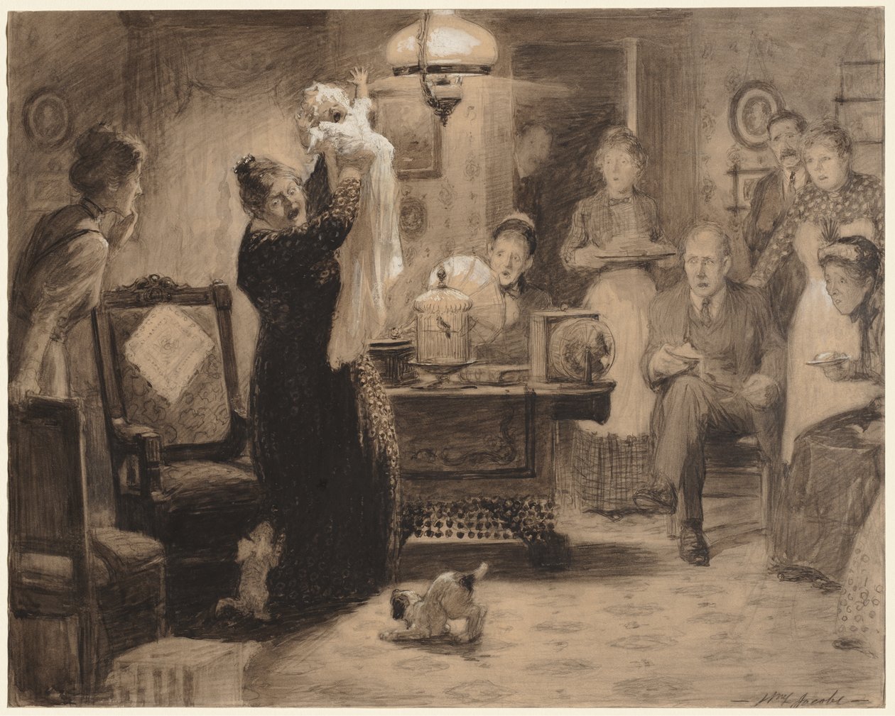 Vázlat az illusztrációhoz "Az álló baba" alkotó: William Leroy Jacobs