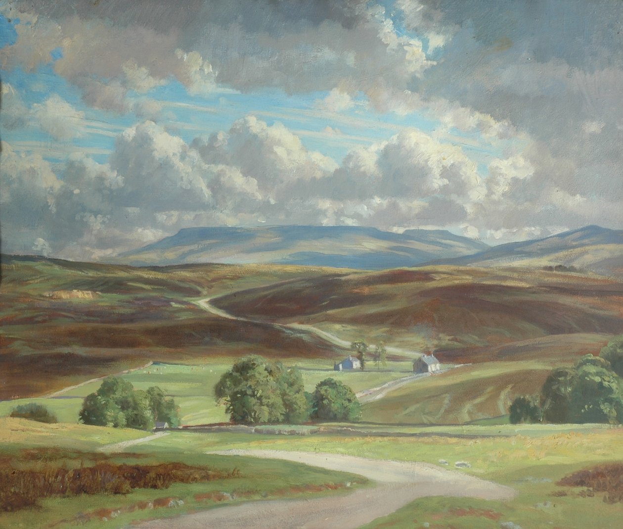 Newbiggin Moor és Wild Boar Fell (olaj, vászon) alkotó: William Lionel Waddington