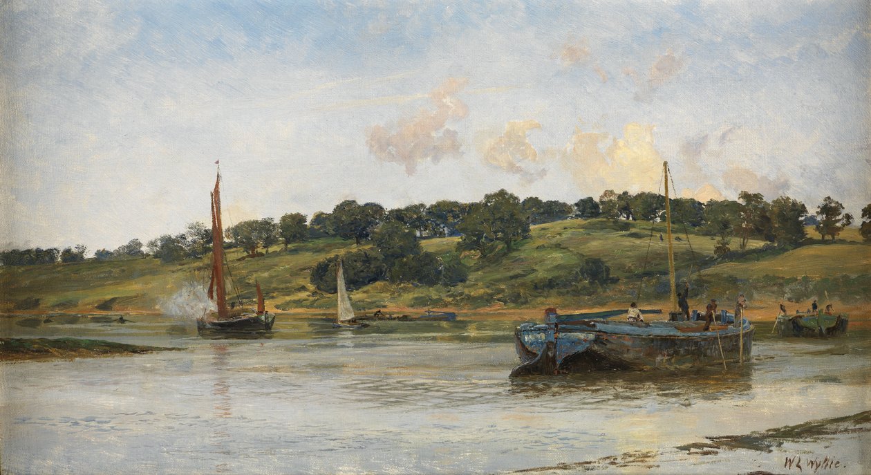 Bárkák a Medway-n, 1977 alkotó: William Lionel Wyllie