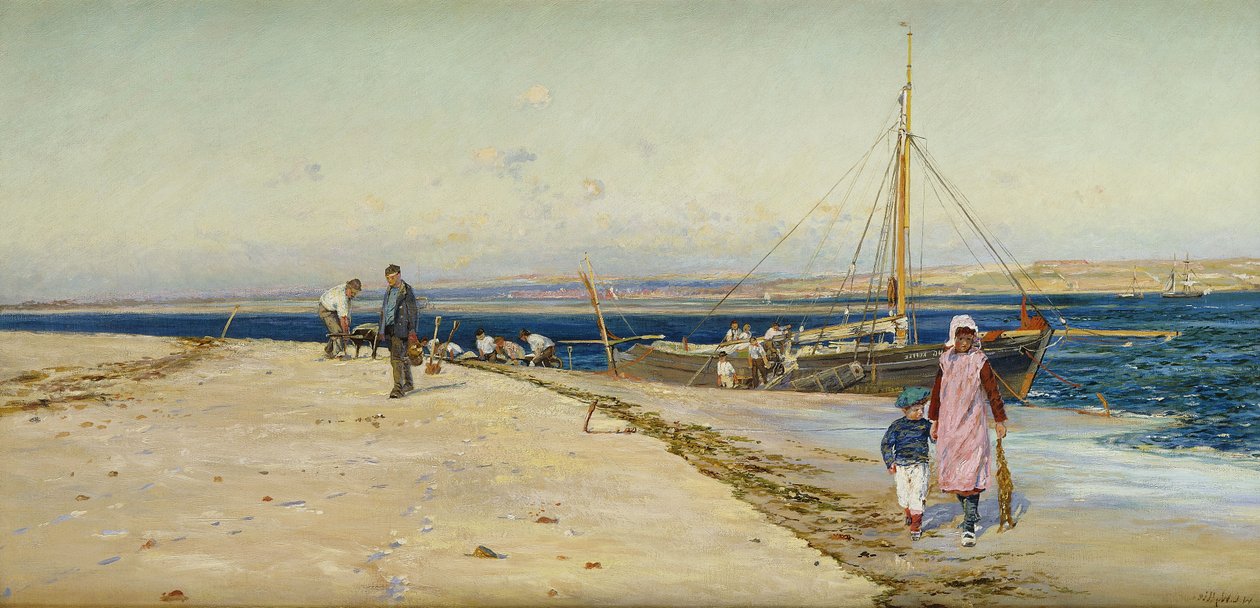 Alakok egy torkolat partján, alkotó: William Lionel Wyllie