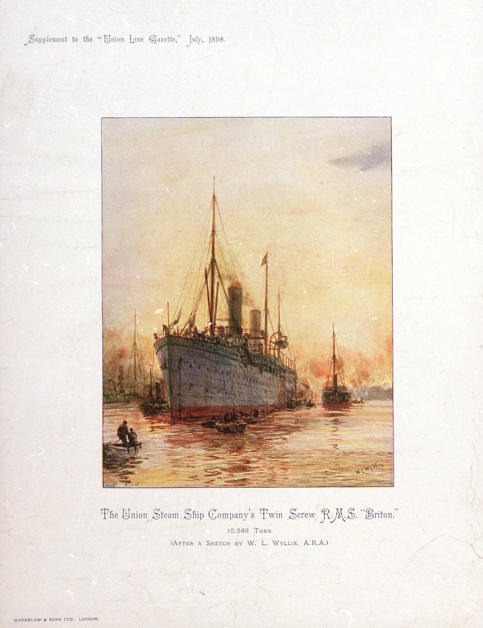 RMS "Briton", 19. század vége-20. század eleje (kromolitográfia) alkotó: William Lionel Wyllie
