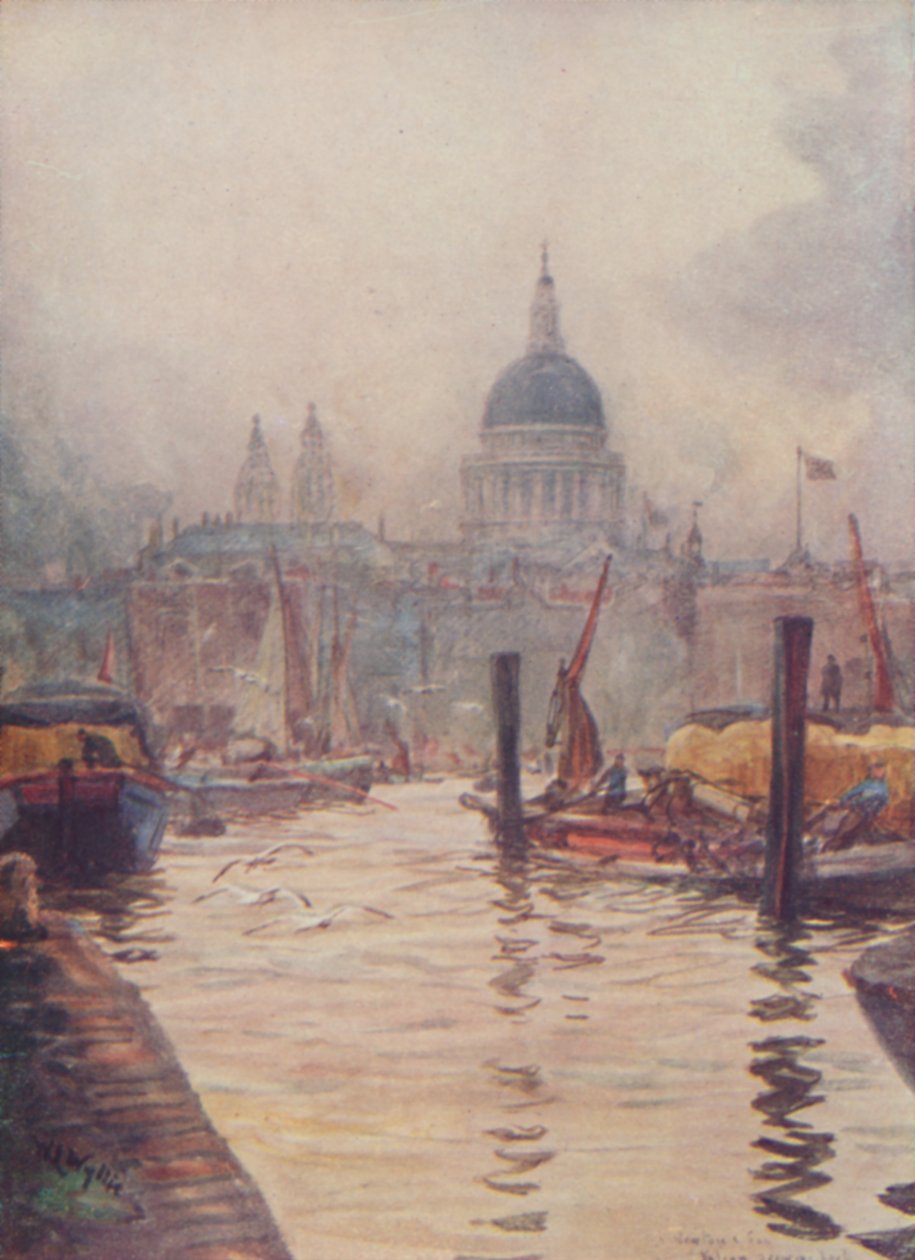 St. Pauls Cathedral, London, 1910 alkotó: William Lionel Wyllie