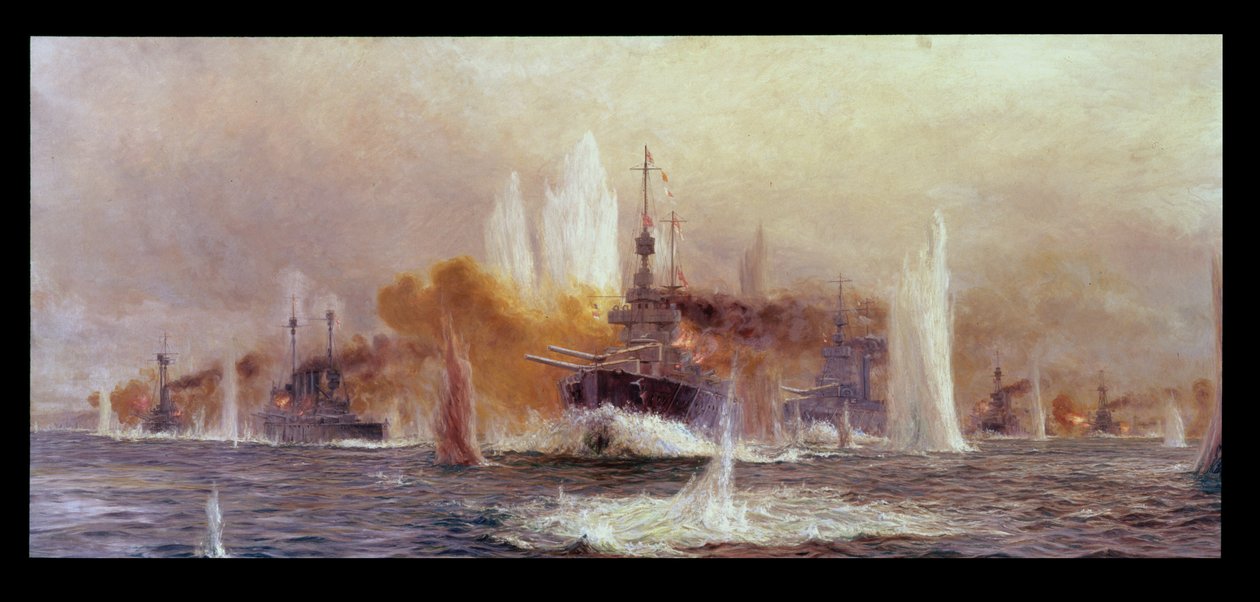 A jütlandi csata 1916-ban alkotó: William Lionel Wyllie