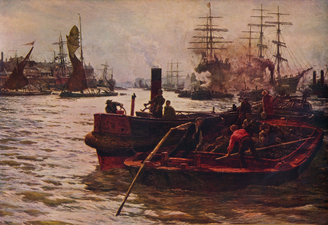 Fáradozás, csillogás, csillogás és gazdagság, 1883, 1935 alkotó: William Lionel Wyllie