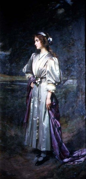 Mary Logsdail, a művész lányának portréja alkotó: William Logsdail