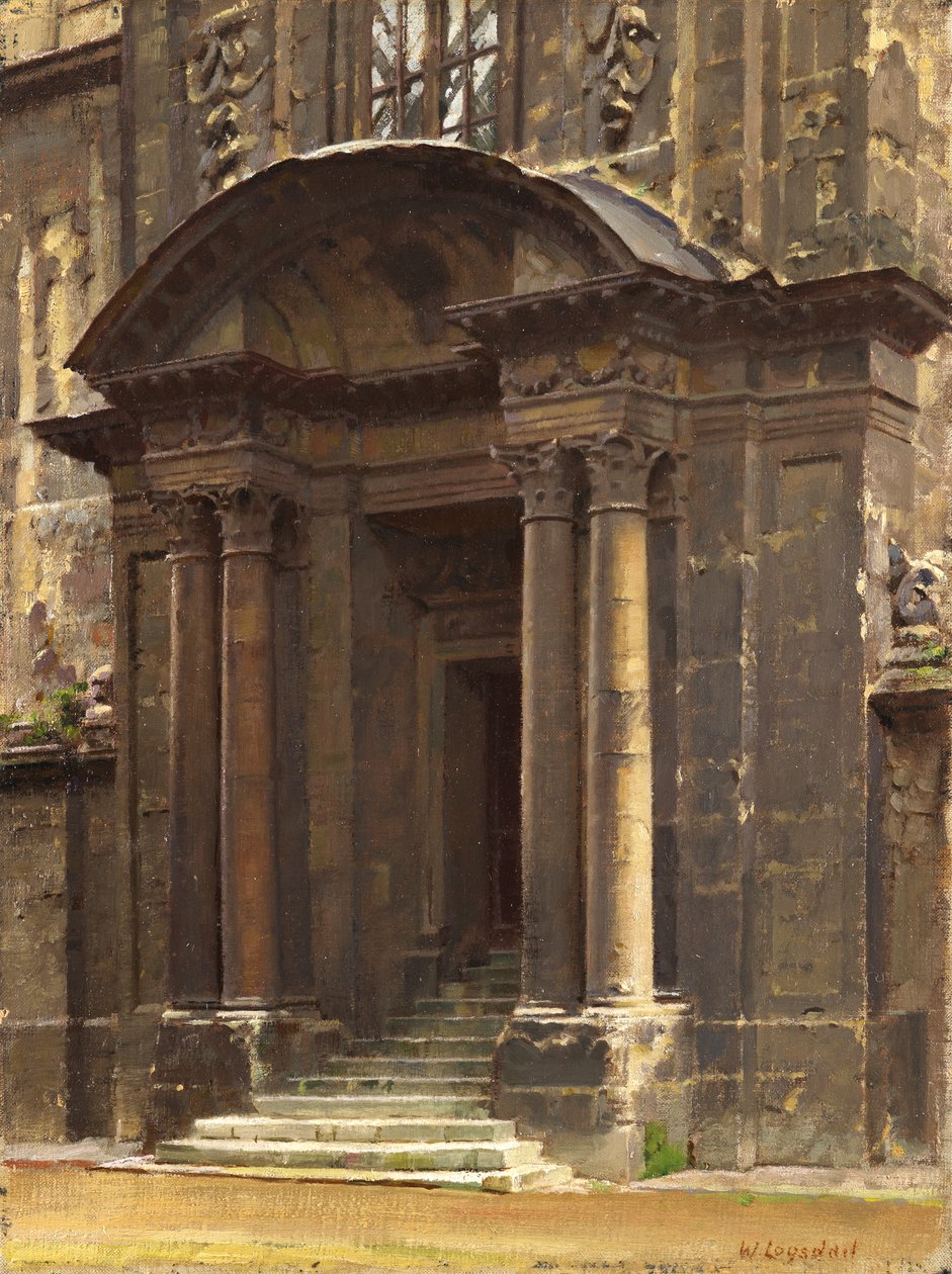 A régi Ashmolean tornáca, Oxford alkotó: William Logsdail